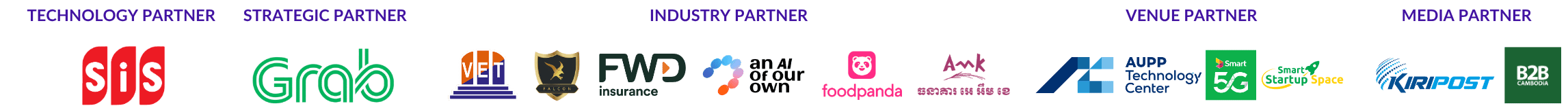 Technology Partner, Strategic Partner, Industry Partner, Venue Partner, Media Partner